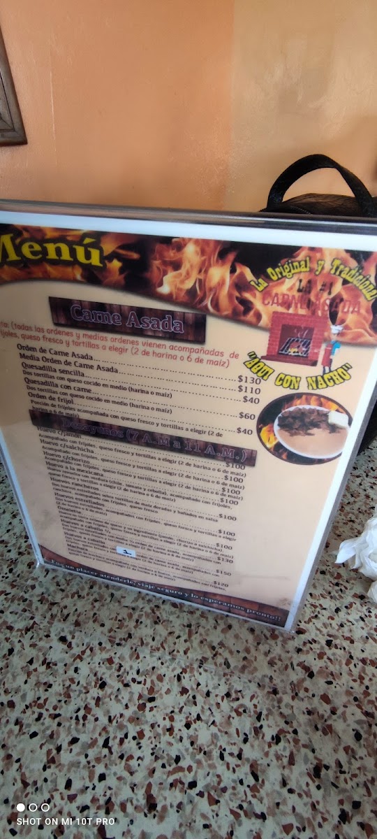 Carne Asada Aqui Con Nacho Menu - Image 1